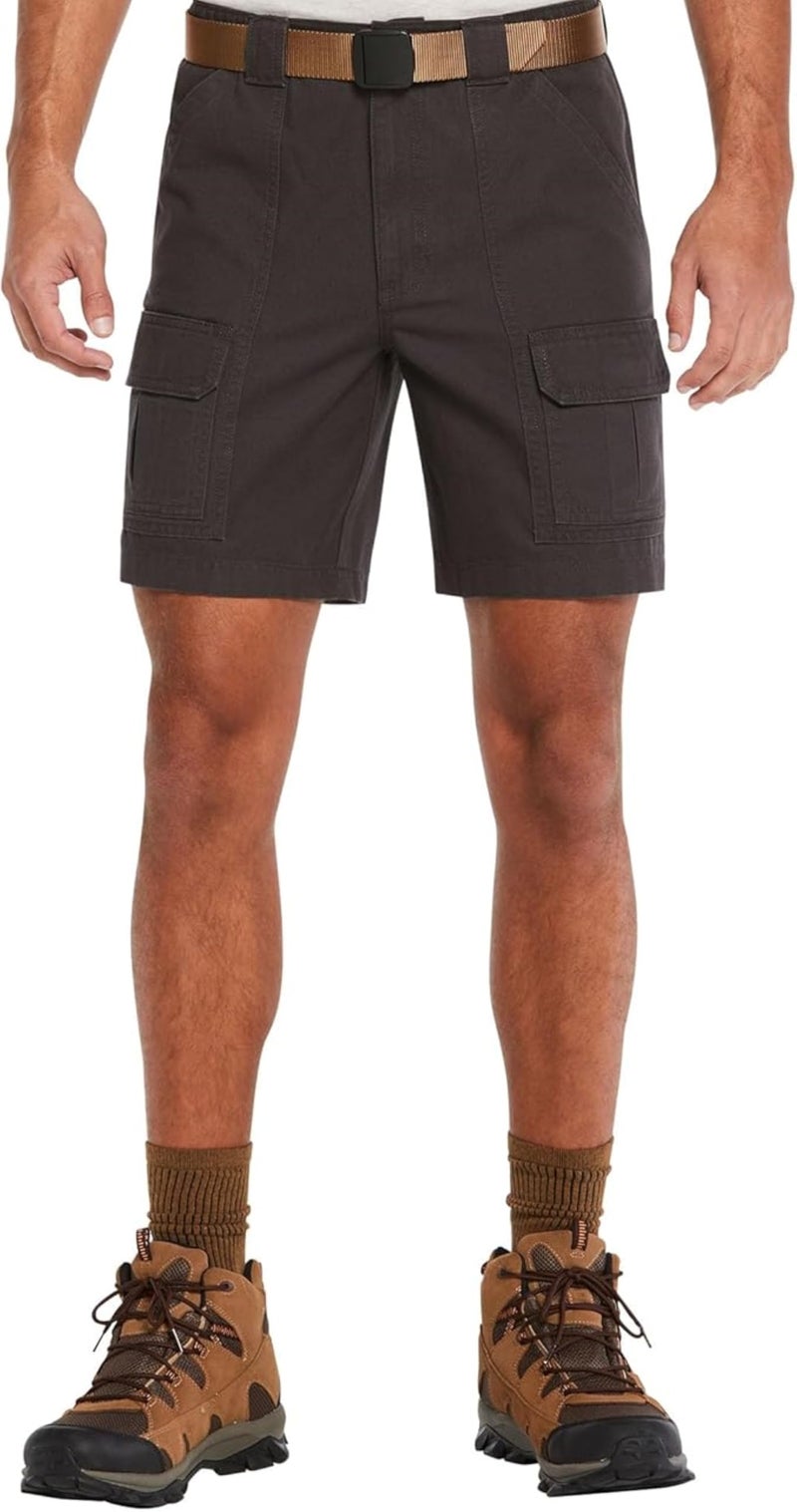 Savane Men's Hiking Cotton Cargo Shorts with Tech Pocket (Available in Big and Tall), Dark Grey, 38 - Image 1